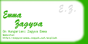 emma zagyva business card